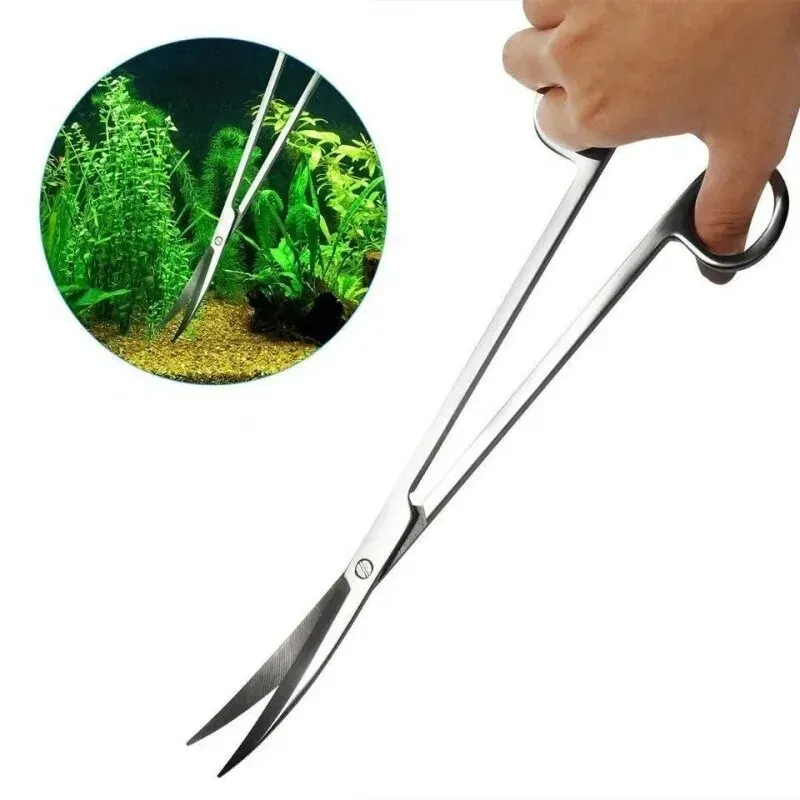 Planted Aquarium Cleaning - 수족관 가위, 매우 긴 스테인레스 스틸