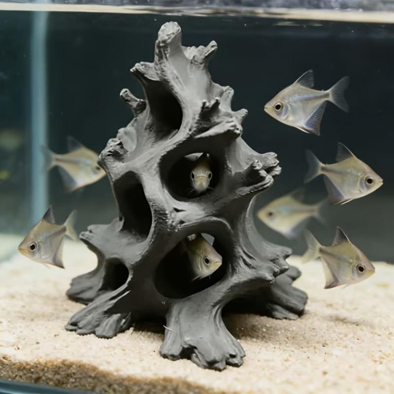 숨겨진 다중 구멍이 있는 천연 드리프트우드 물고기 굴, - Aquarium Driftwood 리뷰 및 가격