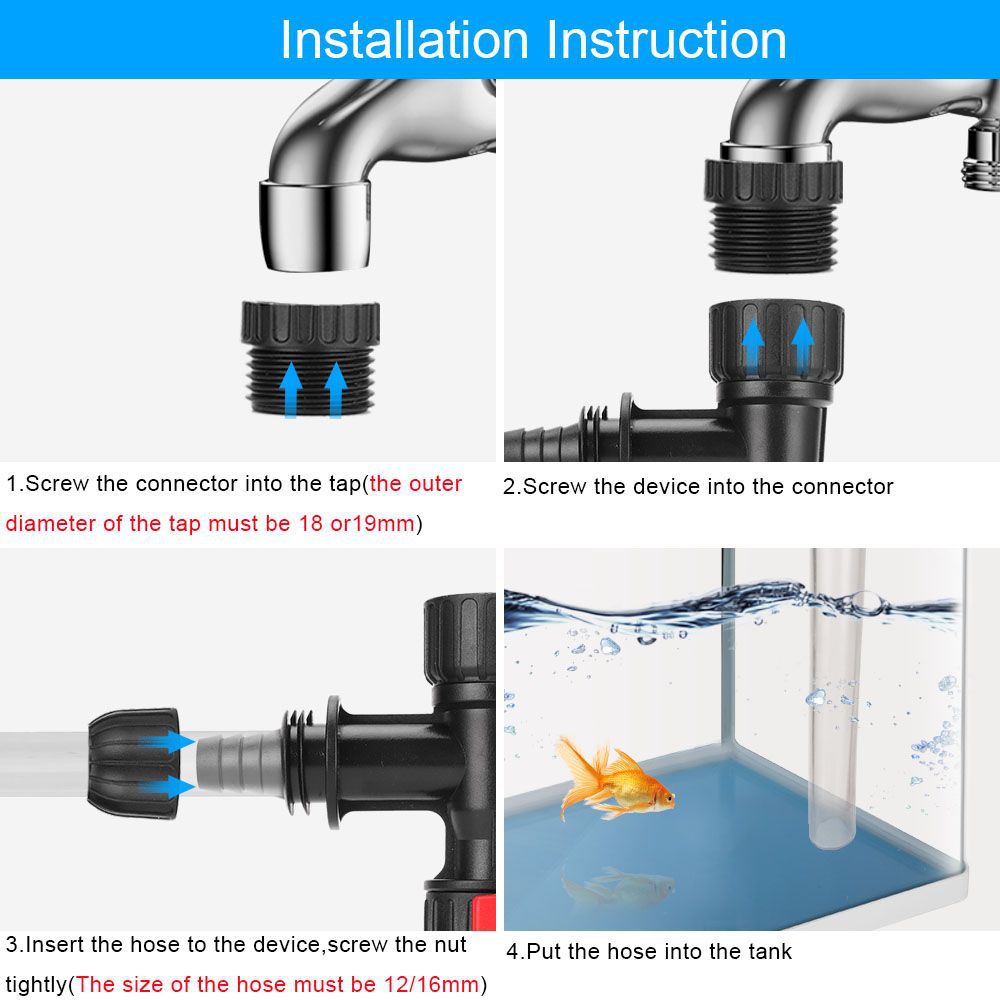 수족관 물 교환기 어항 물 교환 펌프 3-way 수도꼭 - Planted Aquarium Cleaning 리뷰 및 가격